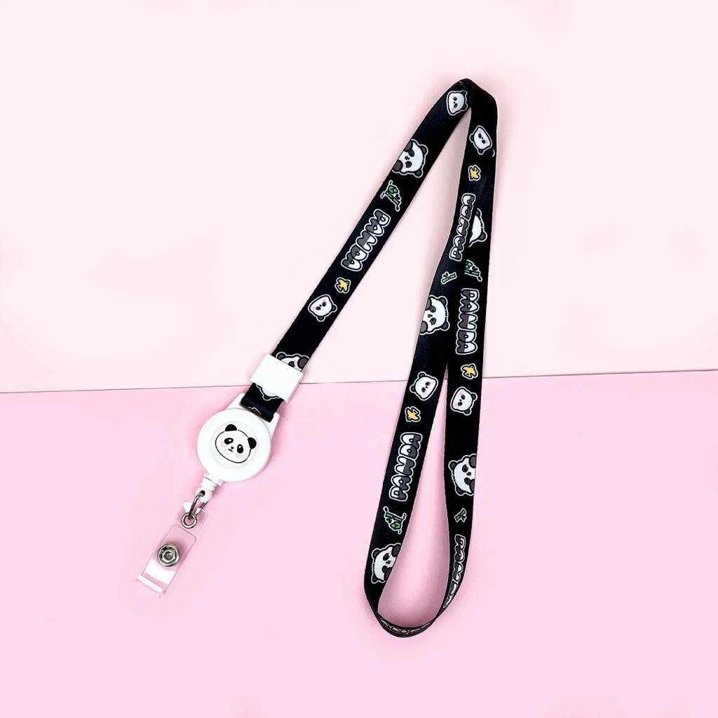 Cartoon Teleskopische Leichtziehbare Schnalle Lanyard Studenten Anti-Verlust Kartenhalter Halsband Langes Seil Arbeits Namensschild Namensschild Lanyard