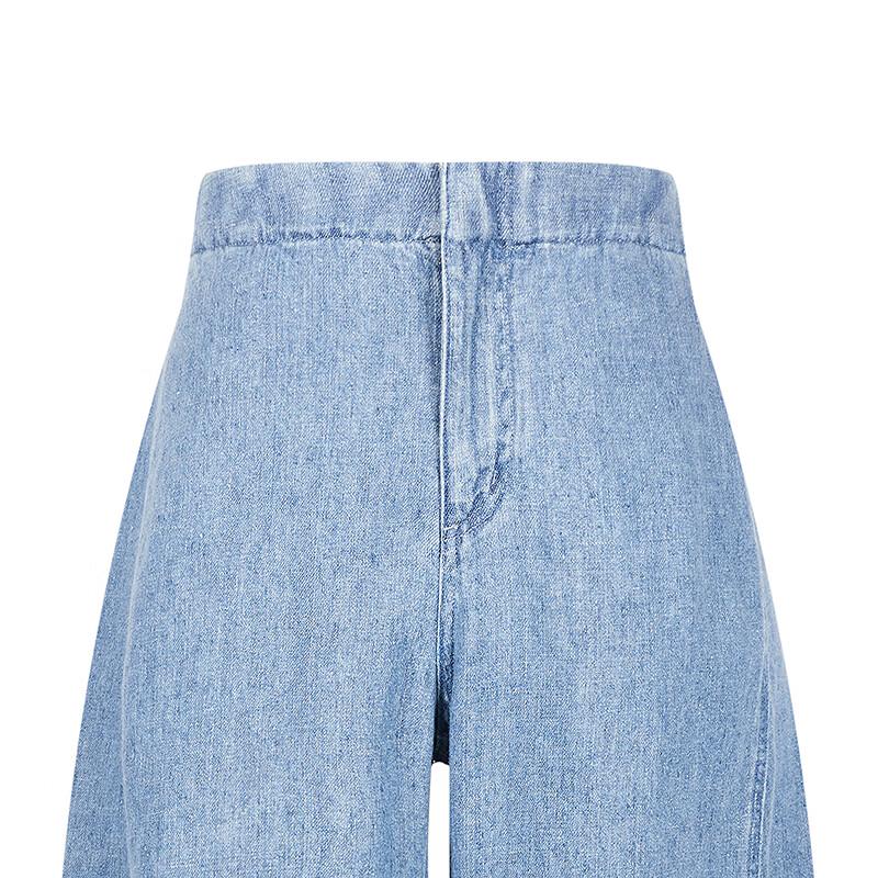 LESS 2026 Summer Wide-Leg Denim Trousers