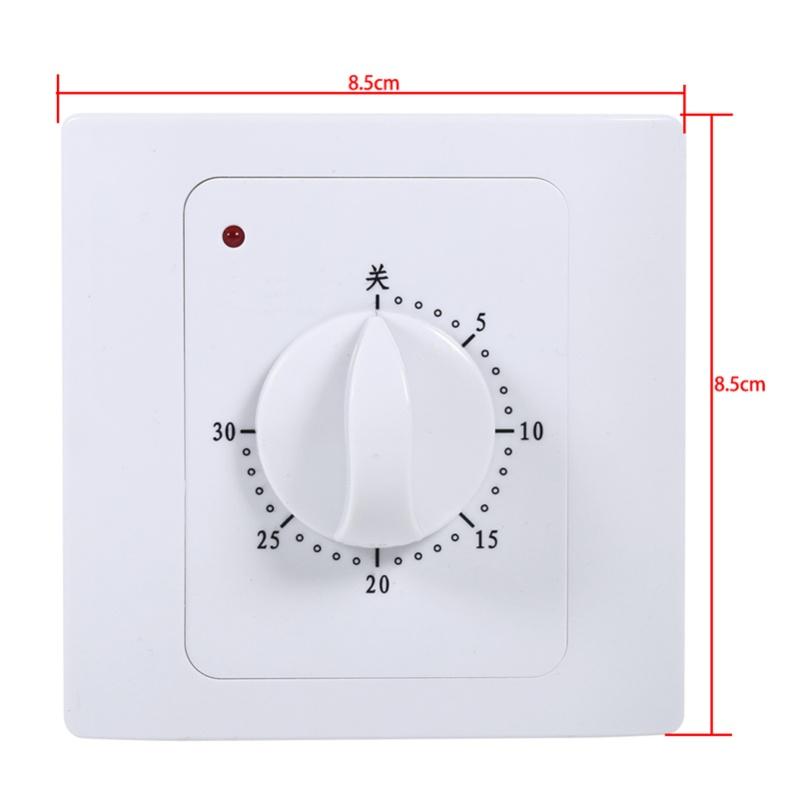 1Pc AC 220V 10A 30Min Electric Time Countdown Digital Time Plug Timer Switch Control Socket