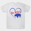 Herr Svart Tryckt T-shirt Buffalo Bills Jul No-Cut Transferpapper Tryckt Bomulls-T-shirt