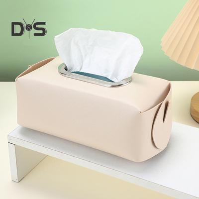 Quadratischer Taschentuchbox-Halter, einfarbig, großes Fassungsvermögen, faltbares Design, einfache Montage, Taschentuchhülle für die Arbeitsplatte