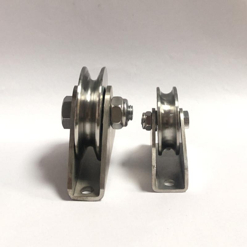 Guide Pulley Wheel Assembly with Two-Hole Mount for Window Roller Repair Door Track Hardware and Guided Motion Support