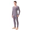Men's Wool-Silk-Acrylic Seamless Fleece-Lined Warm Underwear Set