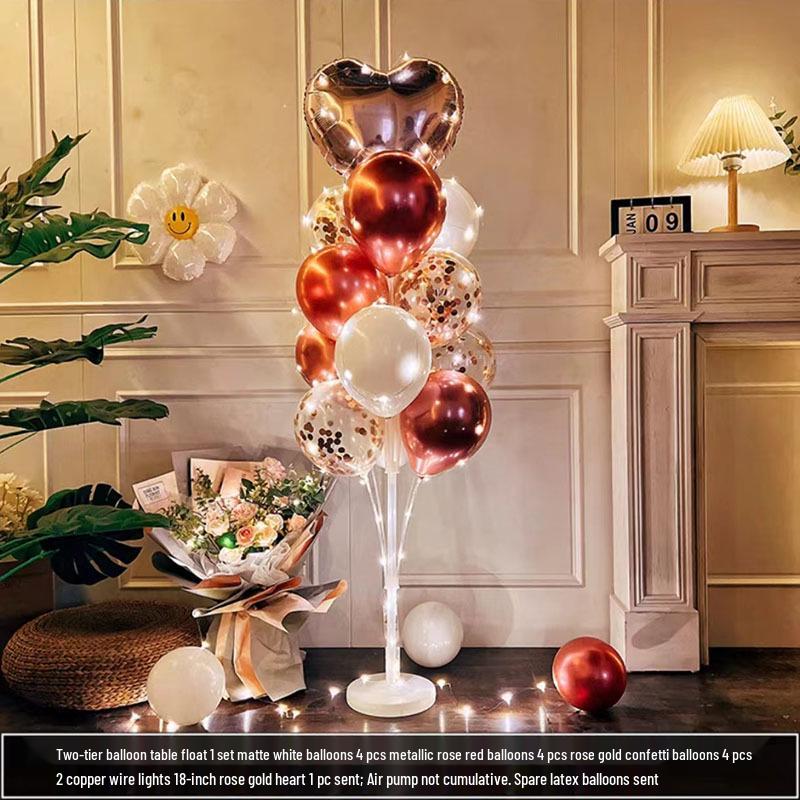 Luminous Balloon Floor Stand for Events: Birthday, Wedding, Anniversary, Party, and More.