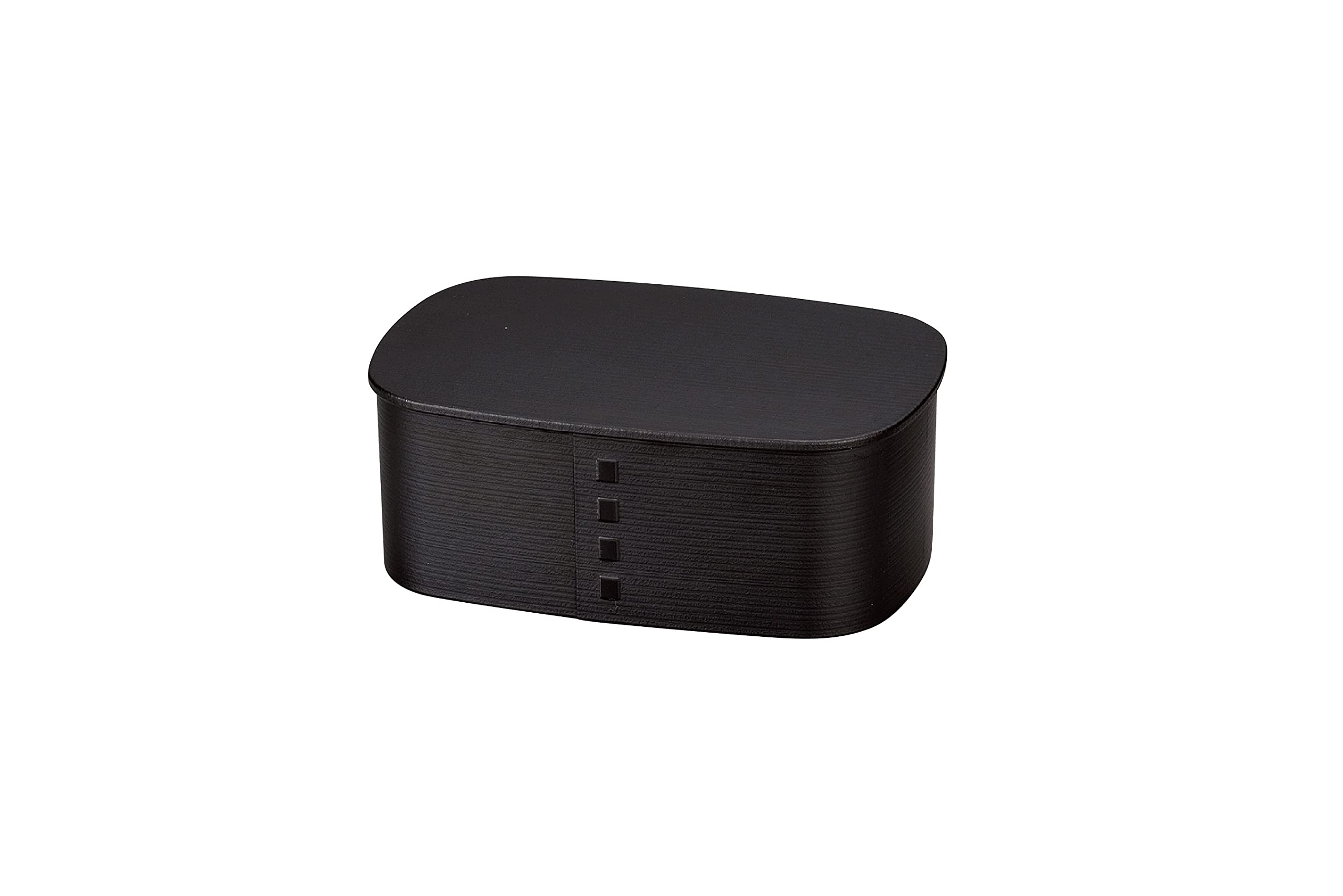 

Tatsumiya HAKOYA Wappa Single-Tier Bento Box, 700ml, Matte Black with Monotone Wappa Container, Product Number 301793, Made in Japan