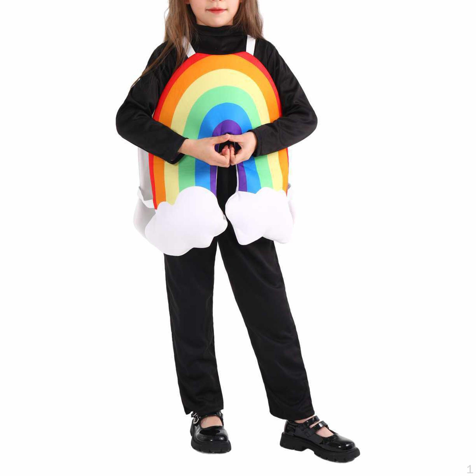 

Детский костюм для косплея Rainbow на День детей для девочек и мальчиков, вечеринки, фестивали for L to XL