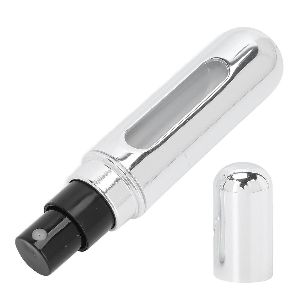 Mini Refillable Perfume Atomizer Bottle Scent Pump Case Cosmetic Spray Bottle 5mlSilver