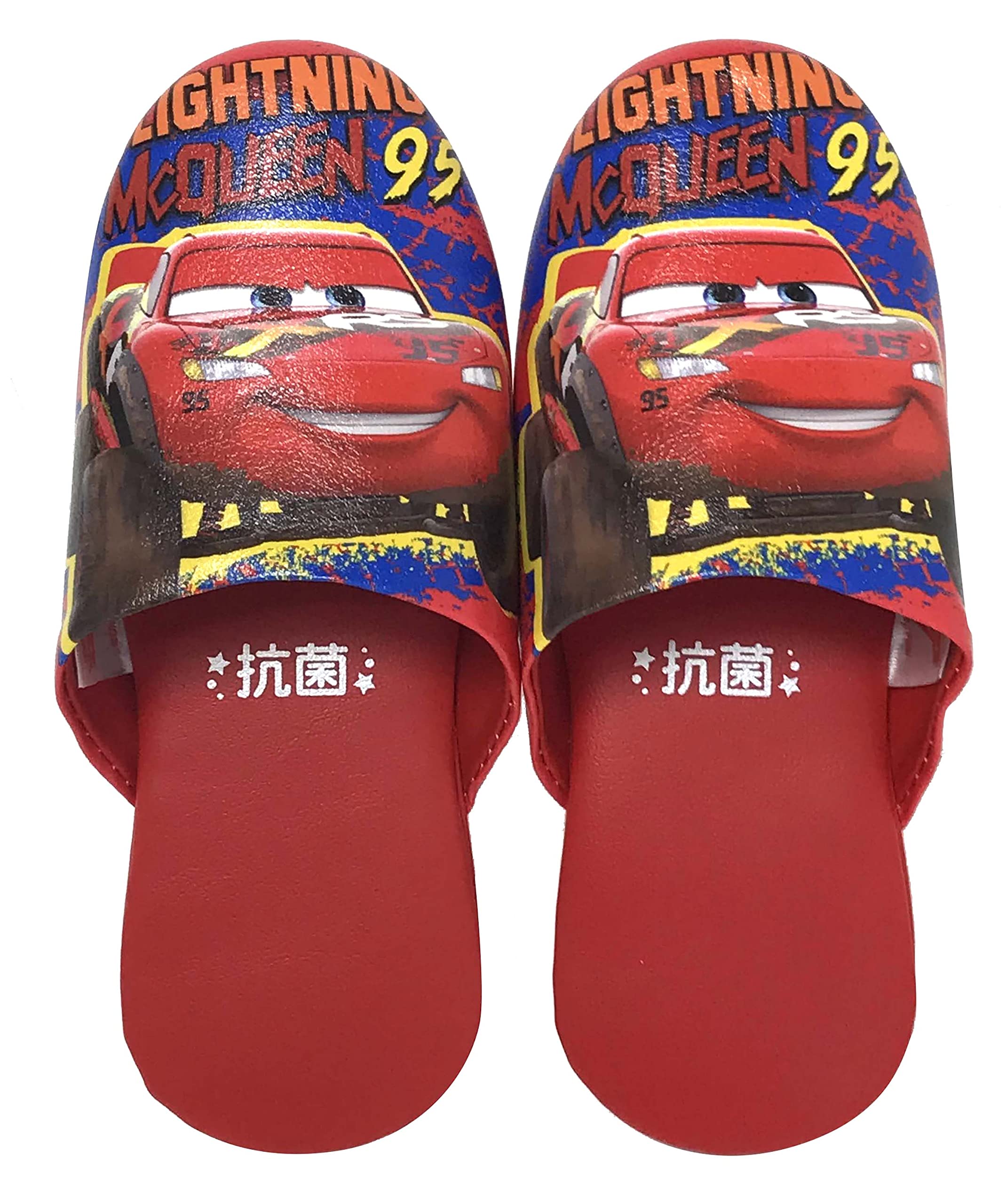 

Cars Easy to Walk in Stylish Sizes Room Indoor Great for Guests [Disney] Cute, Comfortable, [Nippon Slippers] [Character] Red, 18cm-20cm, 283278,