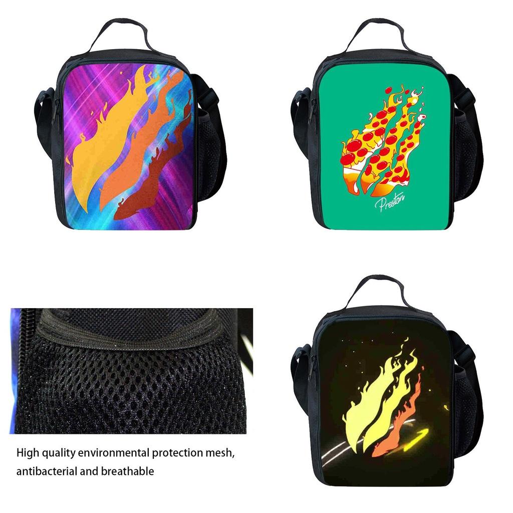 Preston Large Capacity Portable Aluminum Foil Insulation Bag For School Lunch Keep Your Food Cool Or Warm All Day