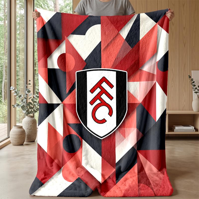 Fulham Football Print Flannel Blanket, Soft Warm Lightweight Throw Blanket for Sofa Bed Camping