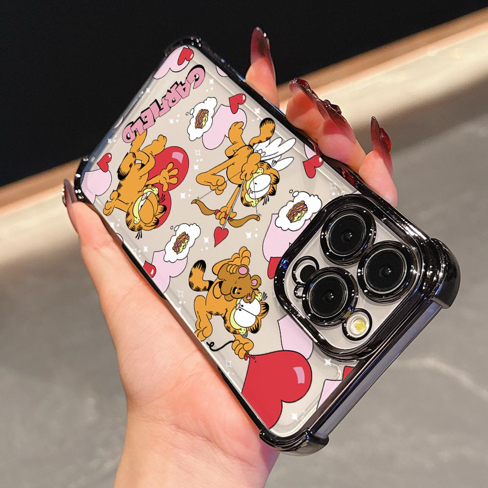 Cartoon Cat Garfields Phone Case for Xiaomi Redmi Note 15 14 13 12 14C 13C 12C 10C Pro Plus 4G 5G Anti-drop Transparent Cover