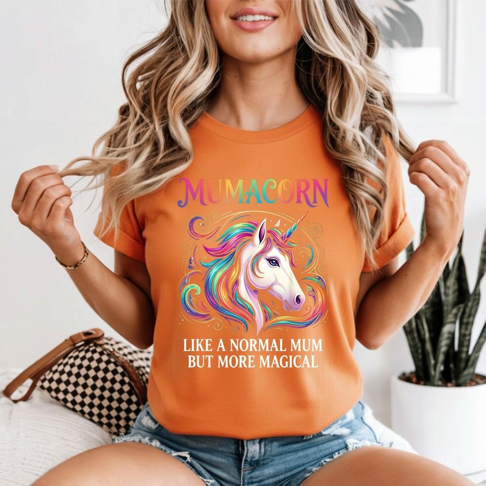 Mothers Day Mumacorn Unicorn Face Unisexs T Shirt For New Mums Apparel