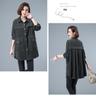 2024 Plus Size Fashion Blouse for Middle-Aged & Elderly Women - Spring/Autumn Rich Lady Shirt Jacket