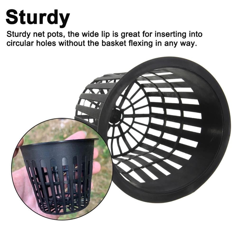 10Pcs New Mesh Pots Hydroponic Basket Soilless Grow Net Plastic Planting