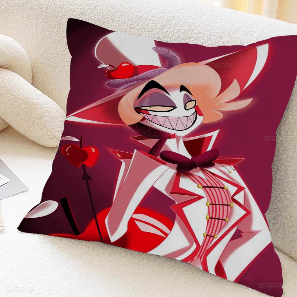 H-Hazbin Cartoon Hotel Pillow Cover For Bedroom Room And Living Room Sofa Decorative Cushion Cover