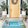 Fun Tropical Beach Pool Float Doormat Welcome Rug Summer Indoor Outdoor Entryway Mat Decoration for Bathroom Decor