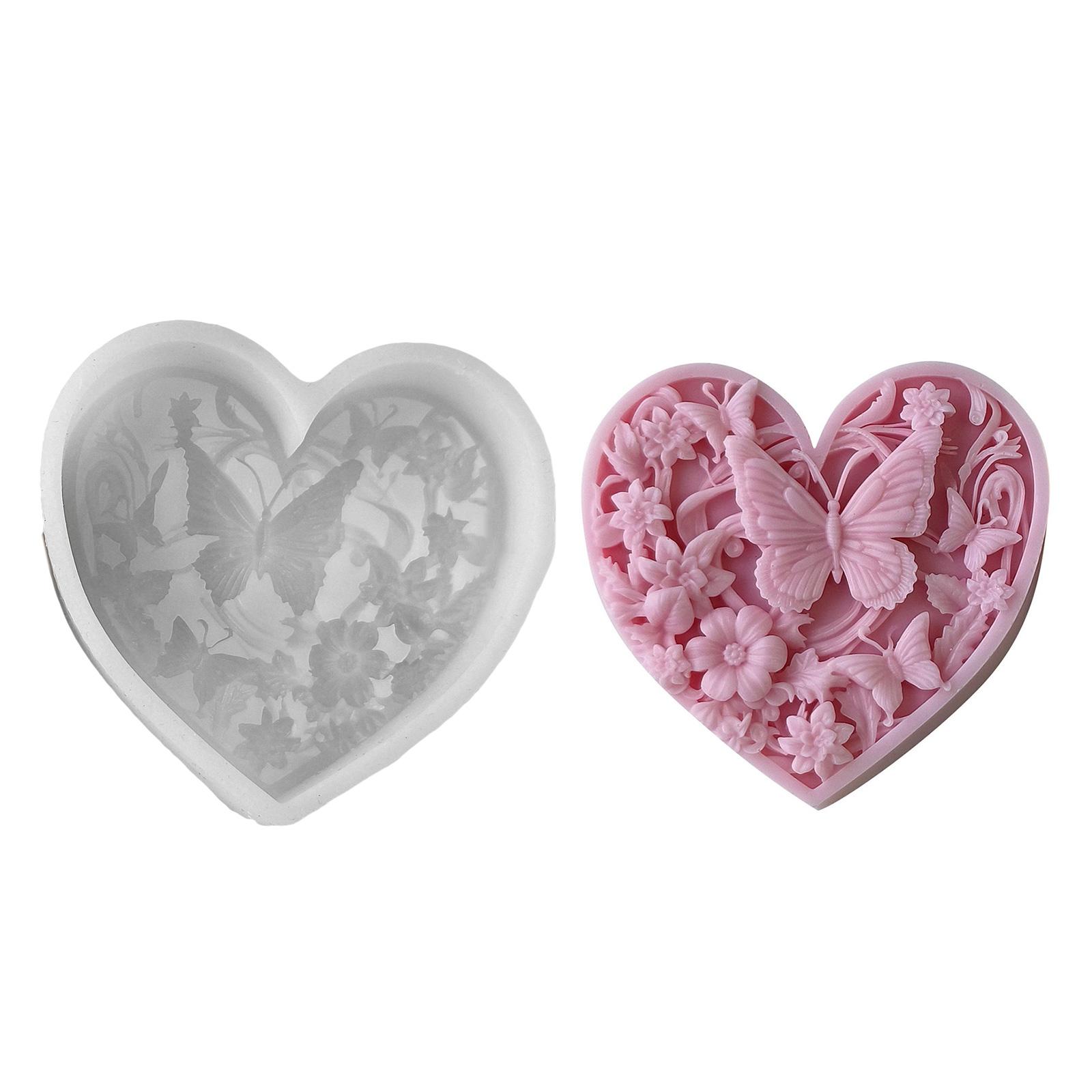 

Flexible Silicone Mold Handmade Scented Candle Mould Heart Butterfly Aromatherapys Jewelry Mold Home Decoration Mold 5182