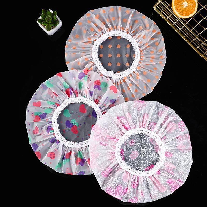 

Waterproof Bath Hat Thickened Waterproof And Oil Fume Cap Women Spa Hair Salon Supplies Shower Cap Bathroom Accessories