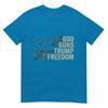 God Guns Trump Freedom Funny Camouflage Pro Gun Usa Flag TShirt