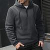 Men's Solid Color Half-Zip Sweatshirt Hoodie Men's Sports Large Size Casual Sweatshirt