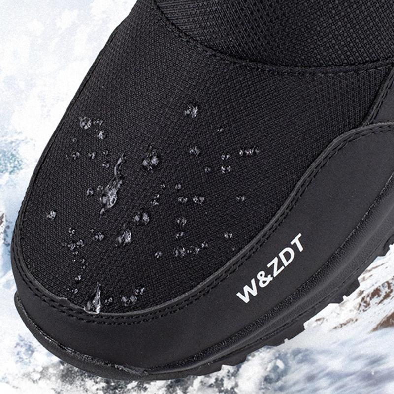 Men's Winter Waterproof Non-Slip Snow Boots Plus Velvet Thick Warm Cotton Shoes