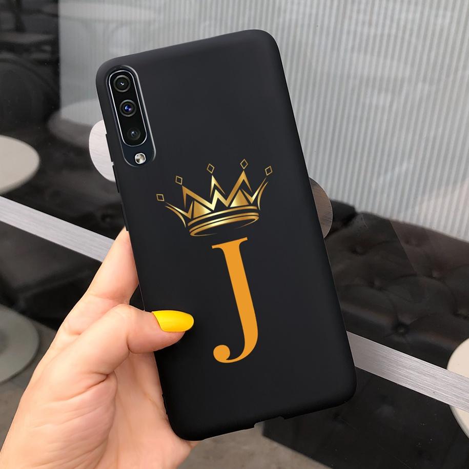 For Samsung Galaxy A50 A50S A30S Case Silicone Letters Crown Back Cover Phone Cases For Samsung A50 A 50 30 S A307F A507F Fundas