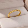 Stainless Steel Bead Rings for Women 2023 Trending Gold Color Adjustable Ring Accessories  Vintage Jewelry Wedding Gifts