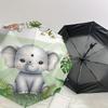 Jungle Animal Friends Umbrella: Automatic Opening & Closing Rain Gear with Foldable Design for Outdoor Adventures - Perfect Gift for Fans, T