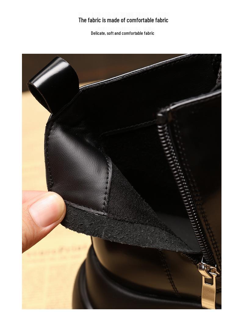Women's Autumn 2025 Thick-Soled Hidden Heel Martin Boots - Slimming Ankle Design with Soft Sole
