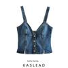 Kaslead Women's Clothing Sexy Pure Desire Denim Tops