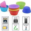 12er Pack Silikon Backförmchen Wiederverwendbare Muffinförmchen Antihaft Cupcake Förmchen Set Cupcake Silikonförmchen Silikon Cupcake Halter