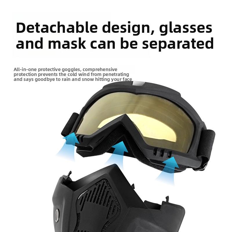 One-piece Harley Goggles Mask Motorcycle Splash-proof Windproof Mask Outdoor Off-road Tactical Eye Protection Glasses Mask