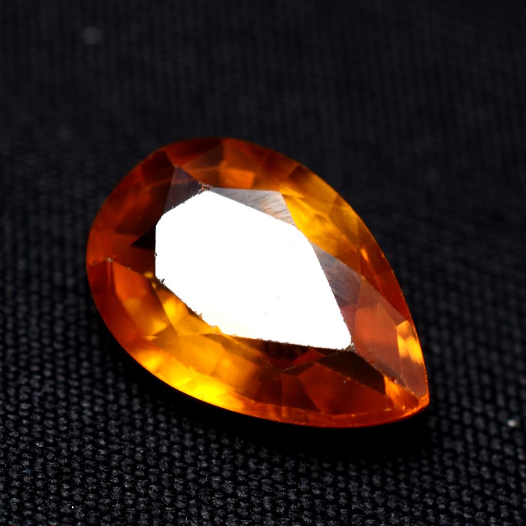 4.95 Ct ORANGE Sapphire NATURAL Pear Brilliant Cut CERTIFIED Loose Gemstone
