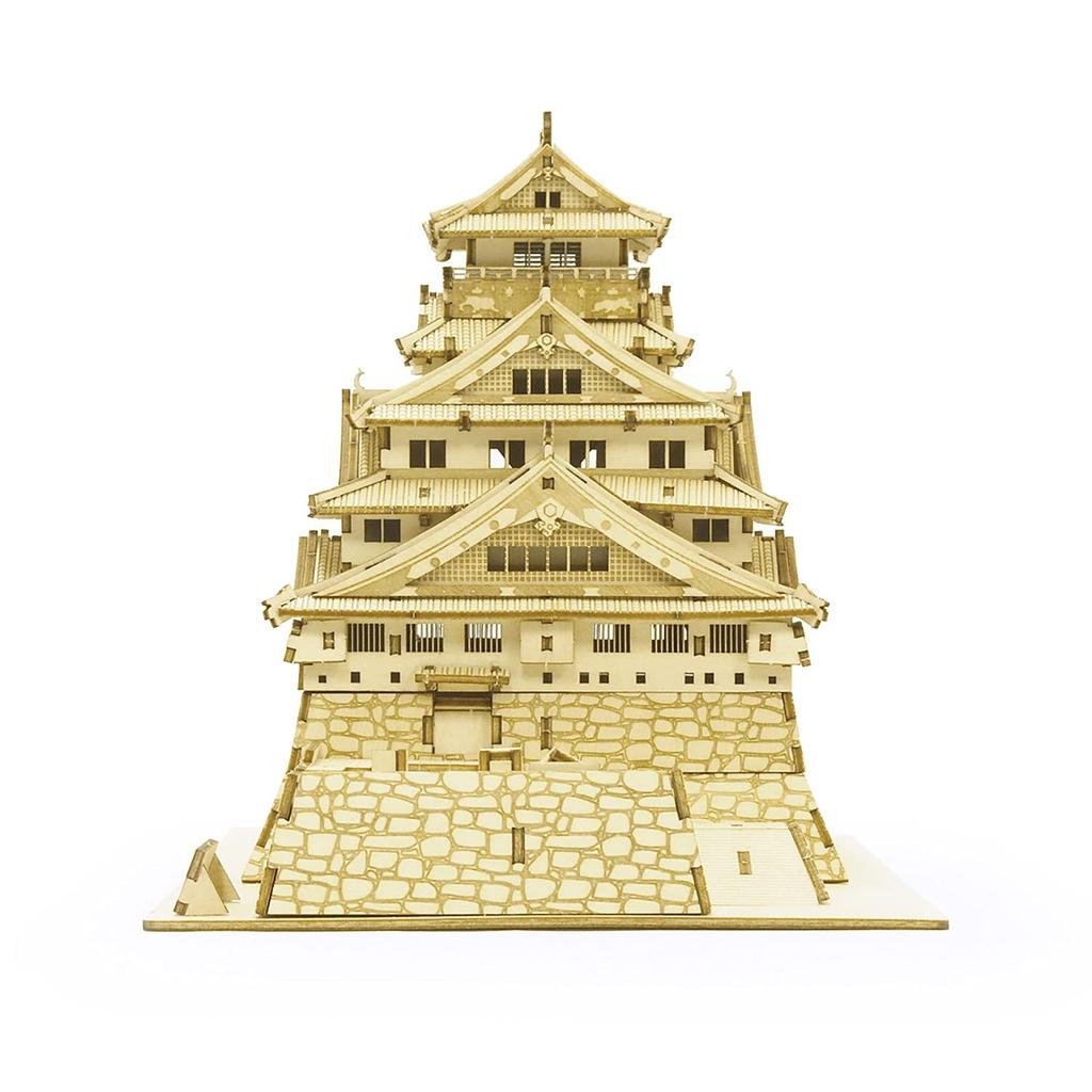 Osaka slott 3D träpussel DIY hantverkssats för barn och vuxna Utbildningsleksak för pojkar och flickor 3D Också en bra present för vuxna ki-gu-mi - - -