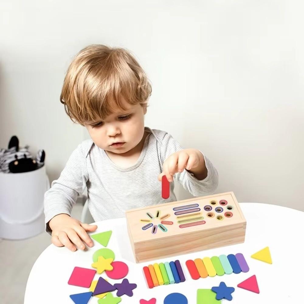 Geometric Solids Montessori Educational Game 3D Shapes Color Shape Sorting Toy Preschool Element