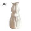 3D Printed Silk Texture Vase Flower Vase, Modern Decorative Minimalist Container, Sturdy Plastic Plant Holder Floral Arrangement for Home Living Room