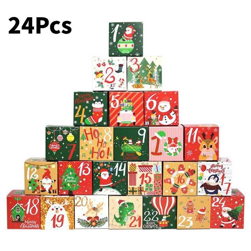 Days Countdown 24 Christmas Advent Calendar Make Fill Your Own Boxes Supplies