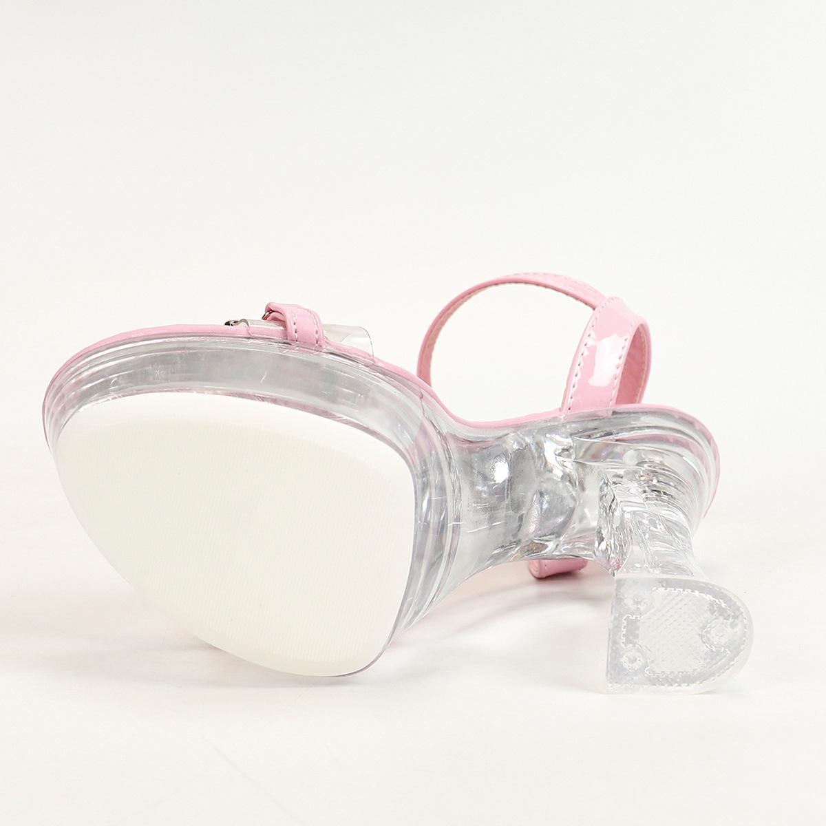 Высокие каблуки на блочном каблуке со стразами для ночного клуба — фото 5