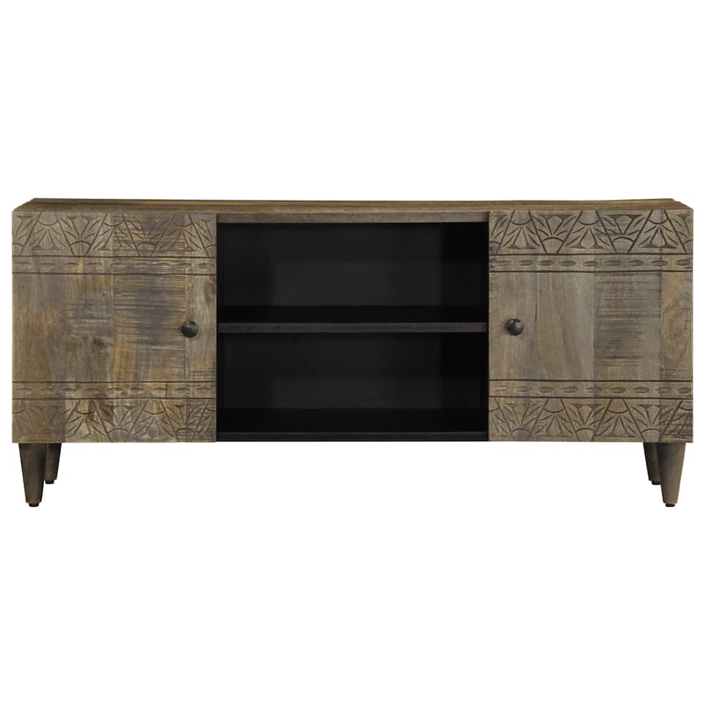 Szafka Rtv Jasnoszara 105X33,5X46 Cm Drewno Lite Mango