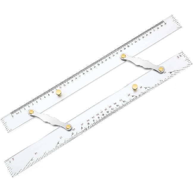 Parallel Ruler Marine Navigation Tool with Clear Scales Parallel Ruler with Brushed Aluminum Arms Nautical Charts Navigation Tools for Boat Ship