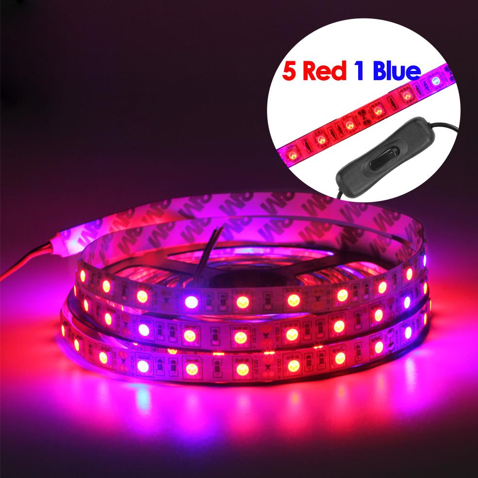 5M Led Grow Plant Lights Strip Full Spectrum Indoor Seeds Greenhouse Lighting Phyto Lamp For Plants Hydroponics Growing System