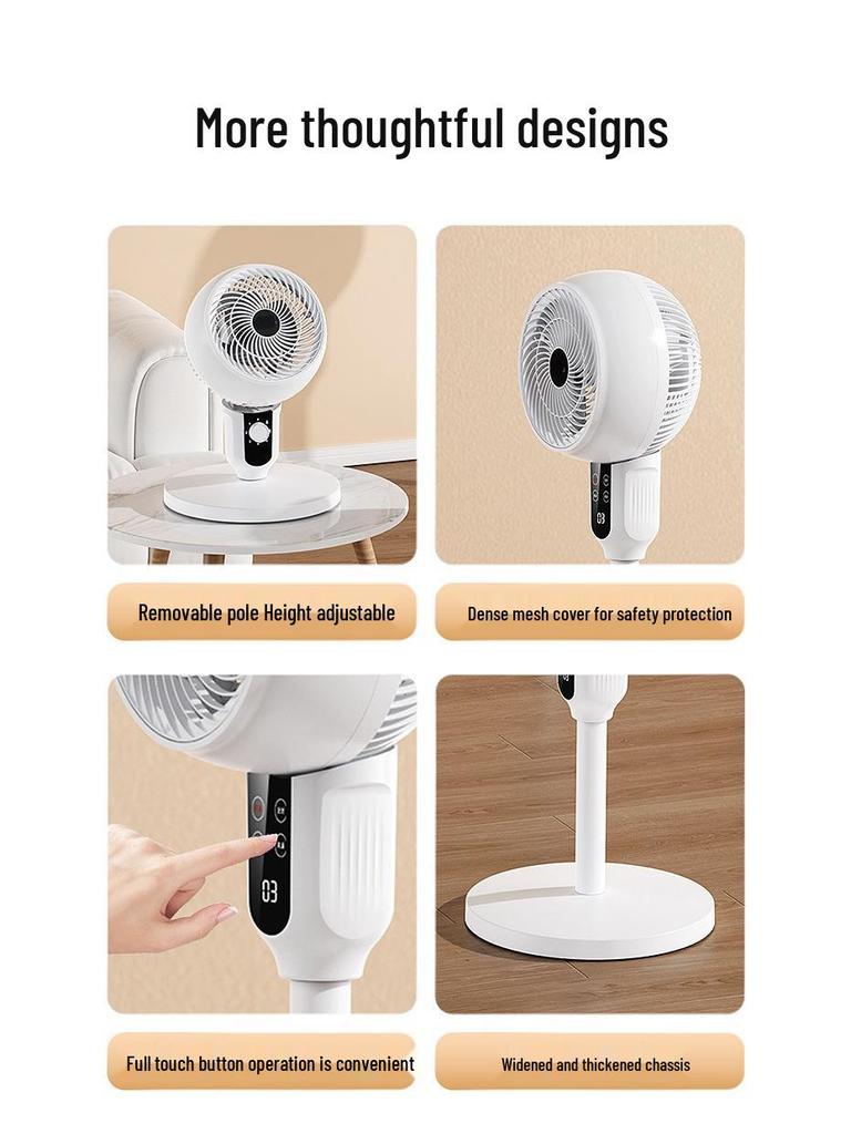 Silent Remote Control Electric Floor Fan for Home and Dorm