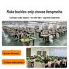 Hengmeihe Retro Jade-Style Bamboo Joint Decorative Buckle for Qipao and Hanfu 