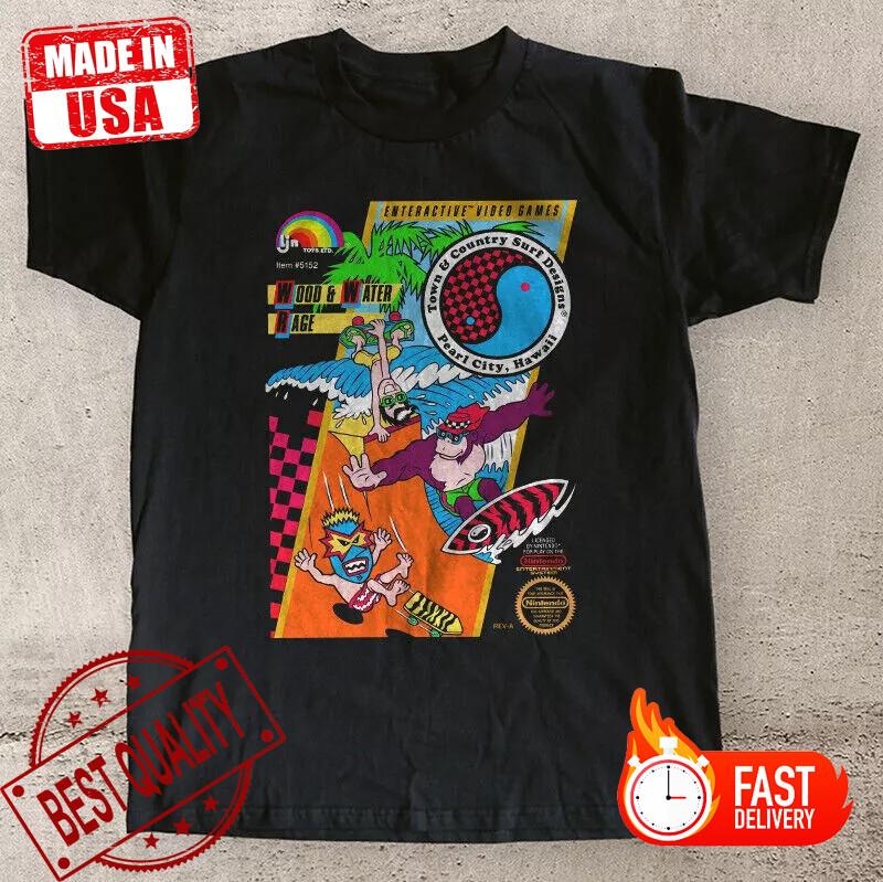 T & C Town and Country Surf Designs Retro Replica Video Game T-Shirt Unisex T-Shirt M