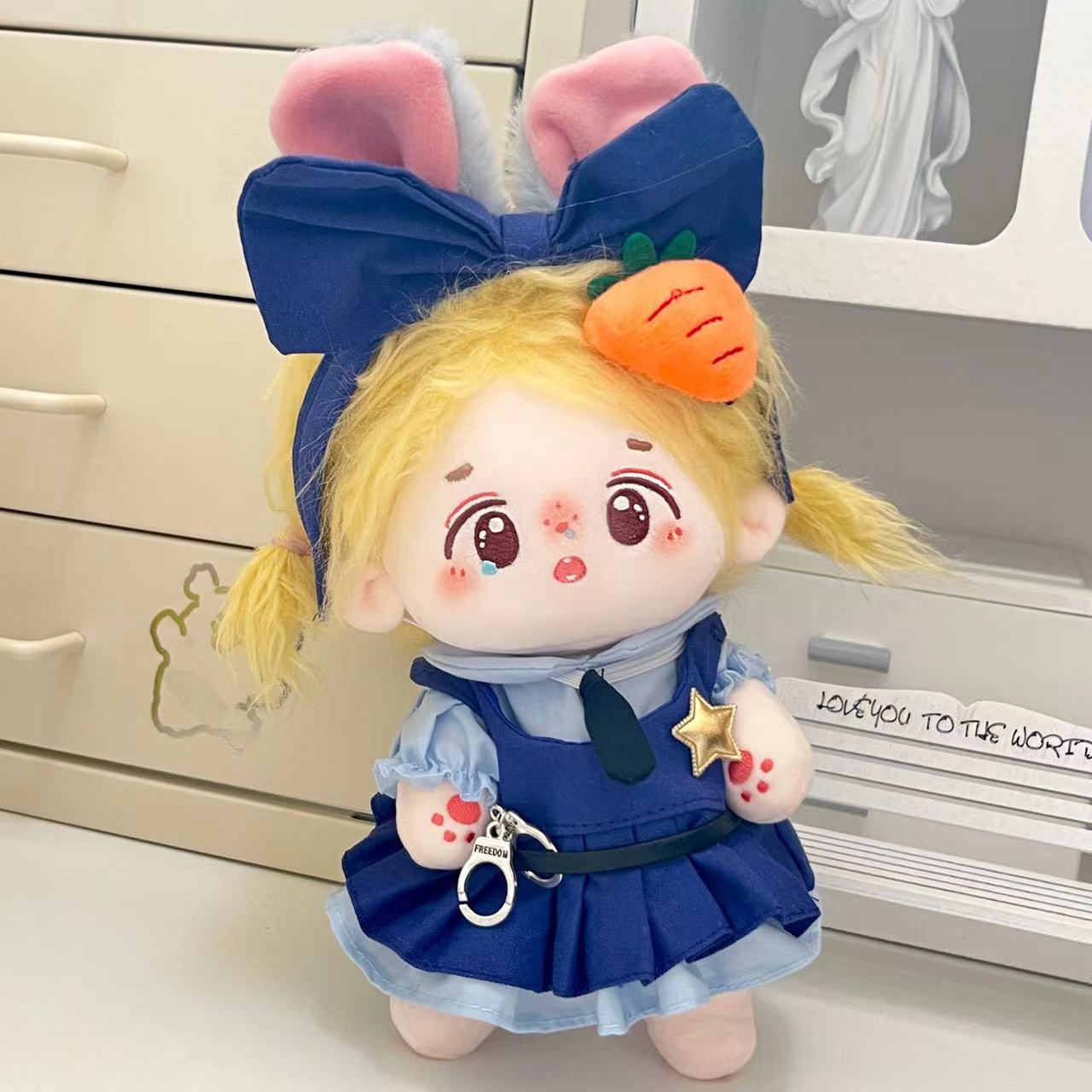 

Doll clothes set rabbit skirt little girl wholesale plush doll toy clothing A set of baby clothes (doll not included)