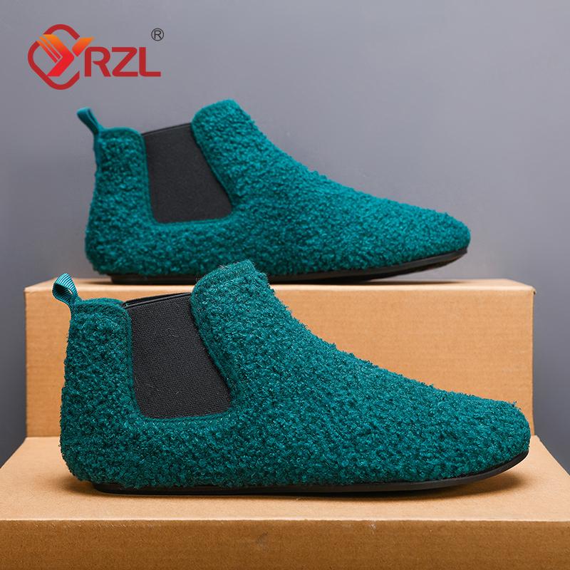 YRZL Winter Warm Cotton Shoes Men Indoor Home Slipper Thin Bottom Plush Cotton Man Casual Shoes Soft Sole Anti-slip Slippers Man