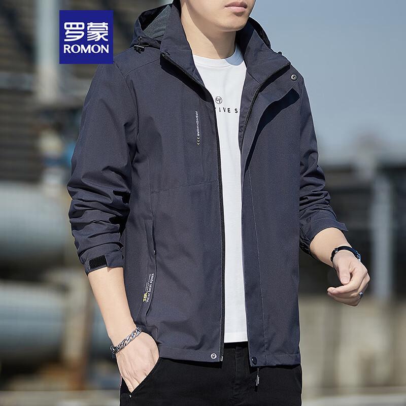 ROMON Men's Hooded Business Casual Jacket MK58