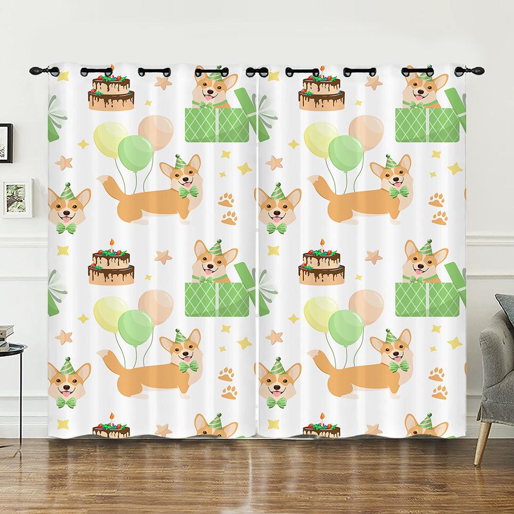 Curtains Santatrick Festival Cuckold Festival Curtains Digital Printing Blackout Curtains No Punching