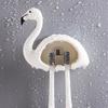 Flamingo Shaped Toothbrush Holder Rack Organizer Suction Stand Toothbrush Holder Bathroom Accessories Set Kids Storage Rack
