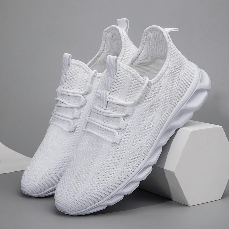 Damyuan Breathable Mesh Men Shoes Black Walking Flats Plus Size Women Tennis Sneakers Unisex Jogging Walking Athletic Shoes